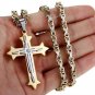 Rsslyn Cross Necklace for Men and Boys Solid Stainless Steel Necklaces