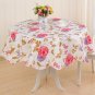 Rsslyn Pretty Round Table Covers Pastoral Design Tablecloth Print Flower Waterproof Table Cover