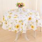 Rsslyn Pretty Round Table Covers Pastoral Design Tablecloth Print Flower Waterproof Table Cover