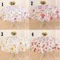 Rsslyn Pretty Round Table Covers Pastoral Design Tablecloth Print Flower Waterproof Table Cover
