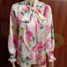 Rsslyn Mandarin Blouses for Women Pink Blouses High-Quality Blouses with Floral Prints
