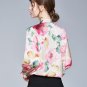 Rsslyn Mandarin Blouses for Women Pink Blouses High-Quality Blouses with Floral Prints