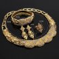 Rsslyn Dubai Gold Jewelry Sets X Pattern Wedding Gifts Party Necklace Earrings Ring Bracelet Set