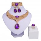 Rsslyn 4pcs Jewelry Set for Women Purple Lovers Purple Chokers for Women