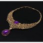 Rsslyn 4pcs Jewelry Set for Women Purple Lovers Purple Chokers for Women