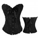 Rsslyn Renaissance Corset Waistline Shaper Lacy Black Corsets for Women Gothic Style