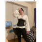 Rsslyn Renaissance Corset Waistline Shaper Lacy Black Corsets for Women Gothic Style