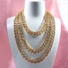 Rsslyn 3 Layers of Gold Necklaces for Men 16,20,24 Inches Long Large Necklace for Women and Men