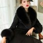Rsslyn Red Coats Luxury Wool Real Fox Fur Red Overcoats Red Trench Coats New Winter Dress LMF24-22