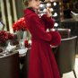 Rsslyn Red Wine Color Wool Trench Coats Winter Dress for Women Luxury Style Winter Dress