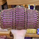 Rsslyn Elegant Purple Clutch for Women Purple Motif Wedding Bags Luxury Bags for Women