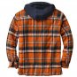 Rsslyn S-8XL Plus Size Plaid Coat Hooded Jacket for Men Padded Winter Coat for Boys