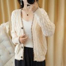 Rsslyn Lacy Sweaters for Women Pretty Cream Cardigan for Girls Fashion Tops for Women