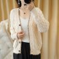 Rsslyn Lacy Sweaters for Women Pretty Cream Cardigan for Girls Fashion Tops for Women