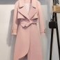 Rsslyn New Fashion Trend Blue Trenchcoats for Women Elegant Blue Coats LMF24-503 Elegant Woman