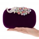 Rsslyn New Purple Bags Small Purses for Bridesmaids Purple Peacock Shoulder Bags