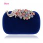 Rsslyn Blue Clutch Bags for Women Peacock Designer Bags