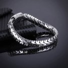 Rsslyn Stainless Steel Bracelets for Men Rope Chain Unisex Charming Silver Bracelets