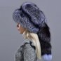 Lovely Russian Hats with Tail Royal Mongolian Winter Hats Lady Raccoon Dog Fur