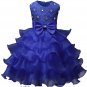Rsslyn White Dress for Flower Girls Christening Dress Sleeveless Ball Gown Tiered Dress