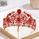 Rsslyn Queen of Hearts Crowns for Women Hollow Crystal Tiaras for All Ages Red Theme