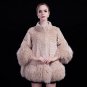 Rsslyn New Luxury Coats for Women Hotpink Capes Mongolian Fur
