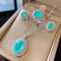 Rsslyn 4pcs/SET Luxury Tourmaline Gemstone Pendant