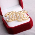Rsslyn Luxury Party Earrings Stud Bridal Earrings Golden CC Pearl Earrings