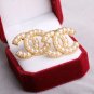 Rsslyn Luxury Party Earrings Stud Bridal Earrings Golden CC Pearl Earrings