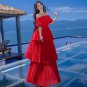 Rsslyn Runaway Red Dress Fashion Solid Color High-Quality Office Dresses for a Lady Tiered Dresses