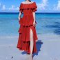 Rsslyn Runaway Red Dress Fashion Solid Color High-Quality Office Dresses for a Lady Tiered Dresses