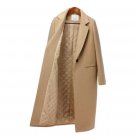 Rsslyn Padded Lining Luxury Blazers for Fashion Women Beige Long Blazers Free CC