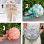 Rsslyn Spring Wedding Bouquets Coral Pink Motif Bouquets with Hearts and Pearls