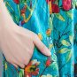 Rsslyn Super Loose Linen Dress Pregnant Dress Turquoise Dress for Plus Size Woman Cotton Material