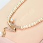 Rsslyn Free Shipping Pearl Matching Set Necklace and Pearl Earrings for Wedding Pearl Jewelry Set