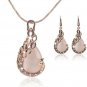 Rsslyn Champagne Color Jewelry Sets for Women Peacock Necklace with Earrings
