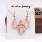 Rsslyn Champagne Color Jewelry Sets for Women Peacock Necklace with Earrings