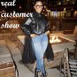 Rsslyn Fashion Jacket High-Quality Black Leather Jackets for Women with Mesh Skirt