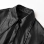 Rsslyn New Black Jacket Fashion Leather Coat for Women Fashion Black Mesh Tulle
