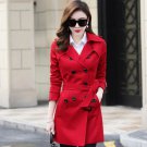 Rsslyn Free CC Brooch for Red Trenchcoat Beautiful Color Red Trench Coat Spring Blazer Coats