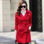 Rsslyn Free CC Brooch for Red Trenchcoat Beautiful Color Red Trench Coat Spring Blazer Coats