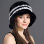 Rsslyn Luxury Hats for Luxury Women Beige Bucket Hat Winter Hats Free CC Brooch Real Mink Fur