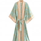 Rsslyn New Loose Kimono Body Beach Cover Mintgreen Cardigan for Women