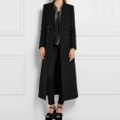 Rsslyn Free CC Brooch for Big Lapel Coats High-Quality Wool Black Overcoats for Women Sizes S-9XL