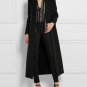 Rsslyn Free CC Brooch for Big Lapel Coats High-Quality Wool Black Overcoats for Women Sizes S-9XL