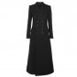 Rsslyn Long Blazers for Women Shoulder Cover Black Overcoats for Women Sizes