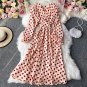 Rsslyn Happy Valentine Fashion Red Dress Printed Hearts Dress V-Neck Dress Summer Outfit