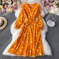 Rsslyn Happy Valentine Fashion Red Dress Printed Hearts Dress V-Neck Dress Summer Outfit