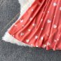 Rsslyn Peach Color Fashion Red Dress Printed Hearts Dress Coral Pink Dress Spring Outfit