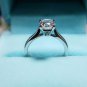Rsslyn SALE 18K White Gold Rings for Women 2.0ct Round Cut Diamond Solitaire Ring Wedding Band